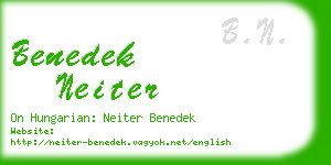 benedek neiter business card